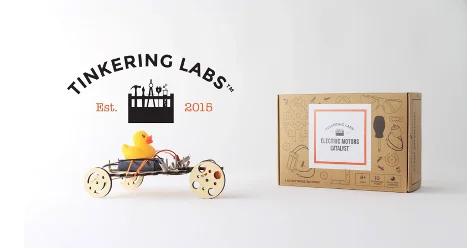 「TINKERING LABSエンジニアリングキット」で作れるおもちゃが乗る乗り物の例